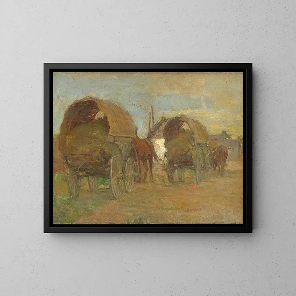Caravanes de gitans - Elemér Halász-Hradil — ingelijst kunstwerk aan de muur