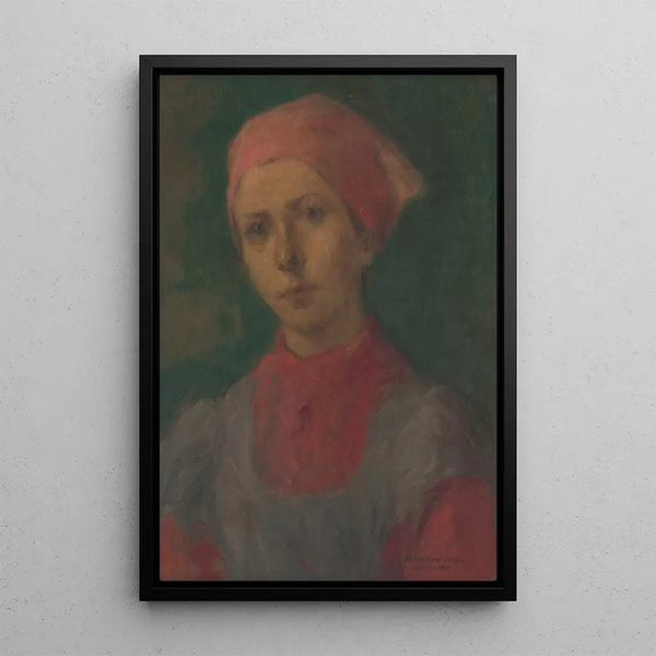 Fille Paysanne - Elemér Halász-Hradil — ingelijst kunstwerk aan de muur