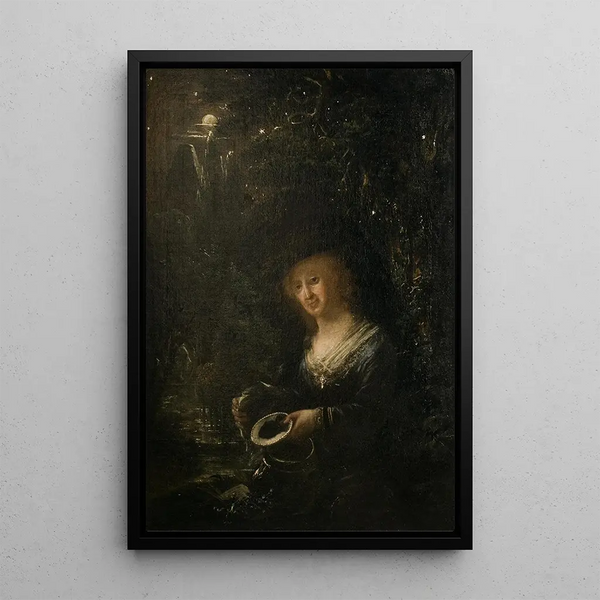Maria Gyllenstierna de Lundholm 1716-1783 baroness - Elias Martin — framed artwork on a wall