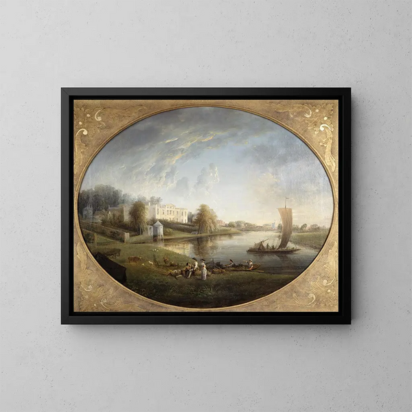 Maison du pape à Twickenham - Elias Martin — framed artwork on a wall