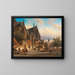Een Nederlandse markt scène - Elias Pieter van Bommel — ingelijst kunstwerk aan de muur