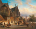 Uitzicht op de Nederlandse markt - Elias Pieter van Bommel — weergave van het kunstwerk