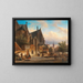 Uitzicht op de Nederlandse markt - Elias Pieter van Bommel — ingelijst kunstwerk aan de muur