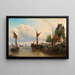 Zeilboten in de haven - Elias Pieter van Bommel — ingelijst kunstwerk aan de muur