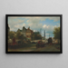 Uitzicht vanaf de Nieuwengracht in Amsterdam - Elias Pieter van Bommel — ingelijst kunstwerk aan de muur
