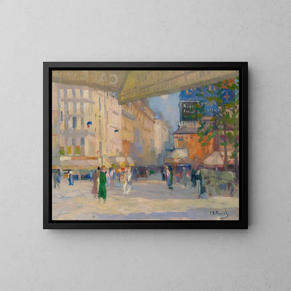Rue de Paris - Élie Anatole Pavil — framed artwork on a wall