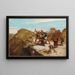 De fabel van de molenaar, zijn zoon en de ezel nr. 7 - Elihu Vedder — ingelijst kunstwerk aan de muur