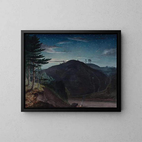 Cofton under the moon of Rednal - Elijah Walton — framed artwork on a wall