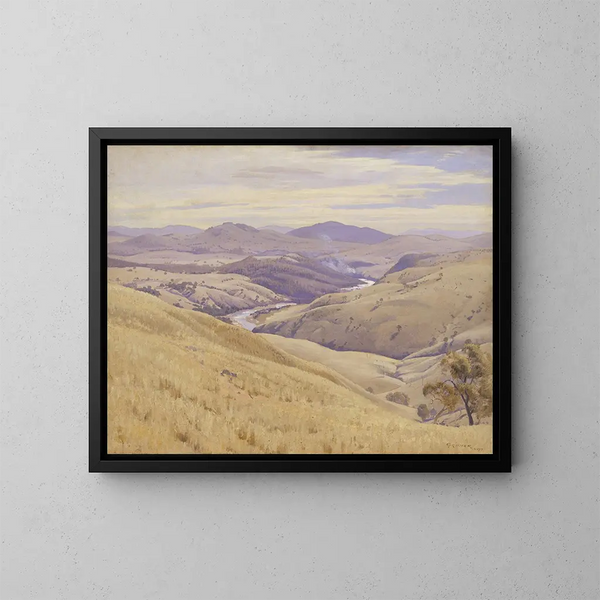 Weetangera Canberra - Elioth Gruner — framed artwork on a wall