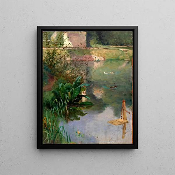 Edge of a Ditch - Eliphalet Fraser Andrews — framed artwork on a wall