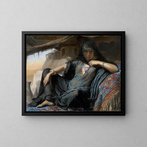 an Egyptian pot seller in Giza - Elisabeth Jerichau-Baumann — framed artwork on a wall