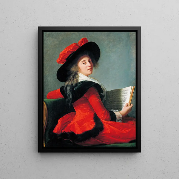 Baronne de Crussol - Elisabeth Louise Vigée Le Brun — ingelijst kunstwerk aan de muur