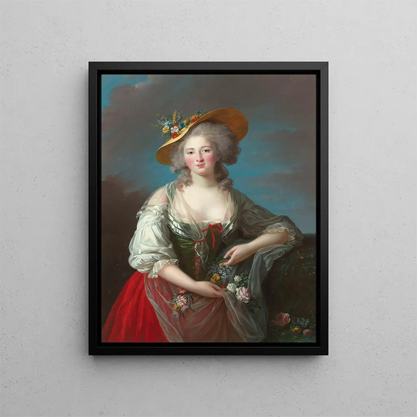 Elisabeth Philippe Marie Hélène de France, ook bekend als Madame Elisabeth - Elisabeth Louise Vigée Le Brun — ingelijst kunstwerk aan de muur