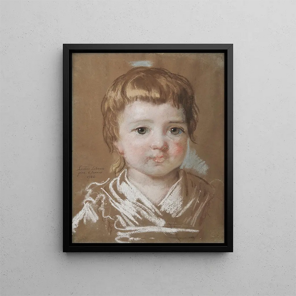Jeanne Julie Louise Lebrun, de dochter van de kunstenaar, twee jaar oud - Elisabeth Louise Vigée Le Brun — ingelijst kunstwerk aan de muur
