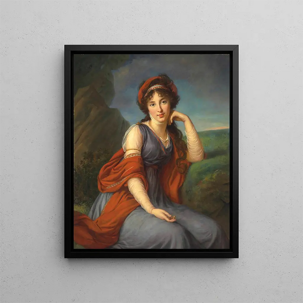 Maria Grigorievna Viazemskaa Princesse Golitsyna 1772-1865 - Elisabeth Louise Vigée Le Brun — ingelijst kunstwerk aan de muur