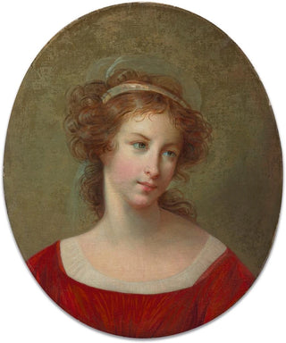 Elisabeth Louise Vige Le Brun - Portrait de femme en robe rouge.webp