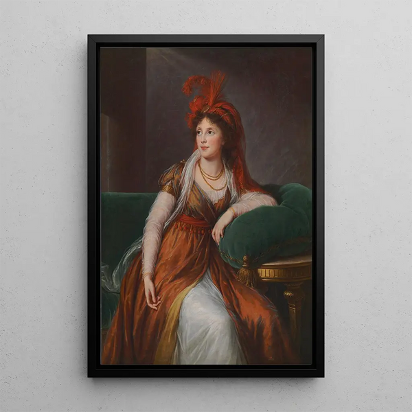 Portret van prinses Anna Alexandrovna Galitzin - Elisabeth Louise Vigée Le Brun — ingelijst kunstwerk aan de muur