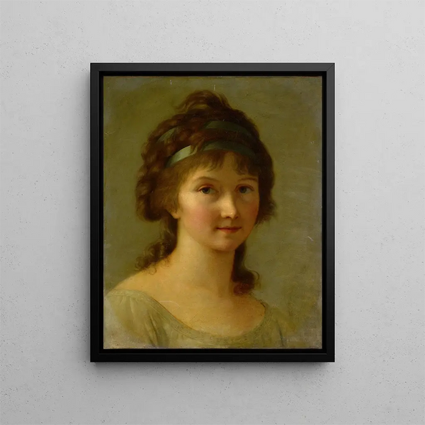 Portret van een dame - Elisabeth Louise Vigée Le Brun — ingelijst kunstwerk aan de muur