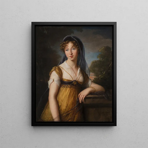Portret van een vrouw - Elisabeth Louise Vigée Le Brun — ingelijst kunstwerk aan de muur