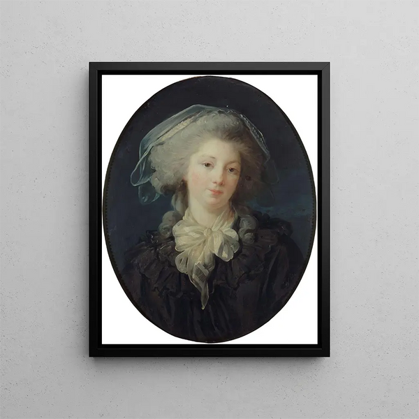 van een vermoedelijk portret van Charlotte Françoise Bergeret de Norinval - Elisabeth Louise Vigée Le Brun — ingelijst kunstwerk aan de muur