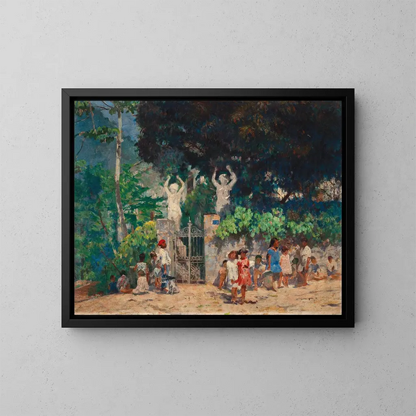 En route pour l'école - Eliseu Visconti — framed artwork on a wall