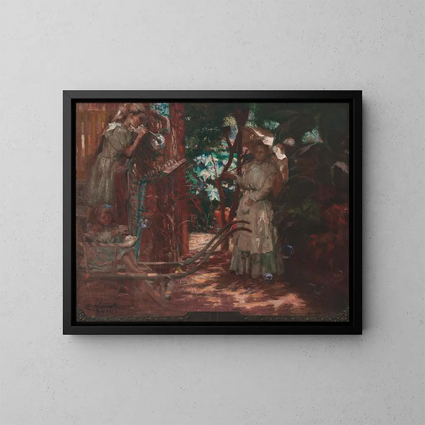 Soap Bubbles - Eliseu Visconti — framed artwork on a wall