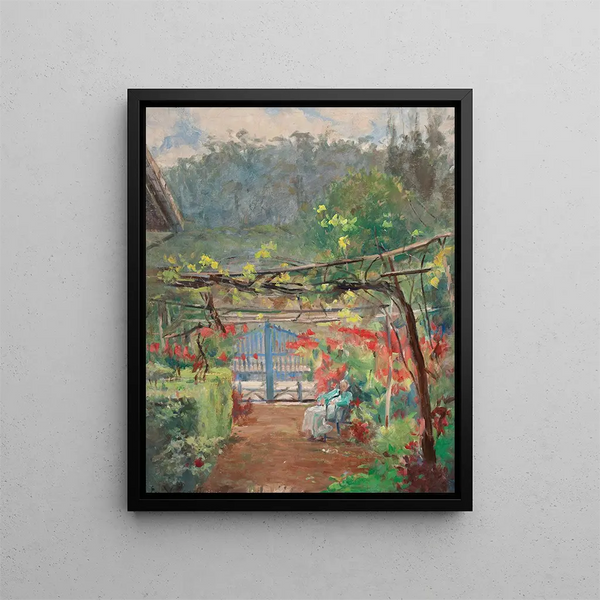 Repose-toi dans mon jardin - Eliseu Visconti — framed artwork on a wall