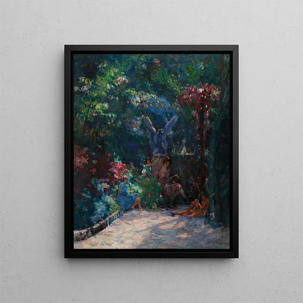 Lio dans mon jardin - Eliseu Visconti — framed artwork on a wall