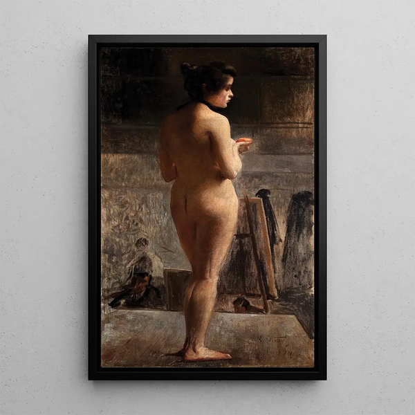 Nu vrouwelijk - Eliseu Visconti — ingelijst kunstwerk aan de muur
