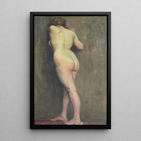 Nu vrouwelijk van achteren - Eliseu Visconti — ingelijst kunstwerk aan de muur