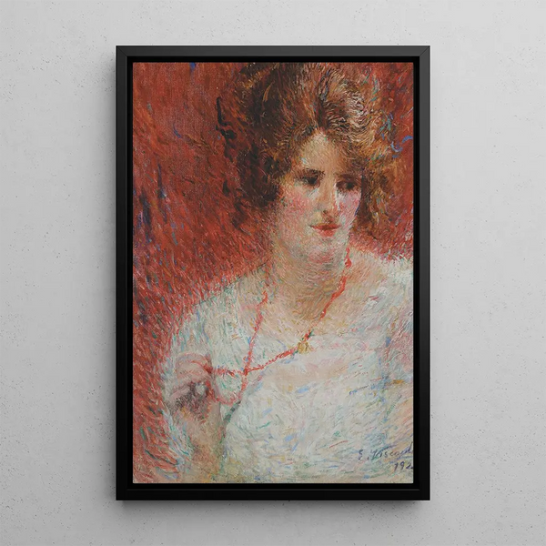 The necklace - Eliseu Visconti — framed artwork on a wall