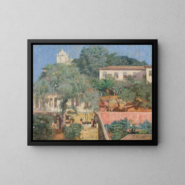 Landscape Painting of Santa Teresa - Eliseu Visconti — framed artwork on a wall