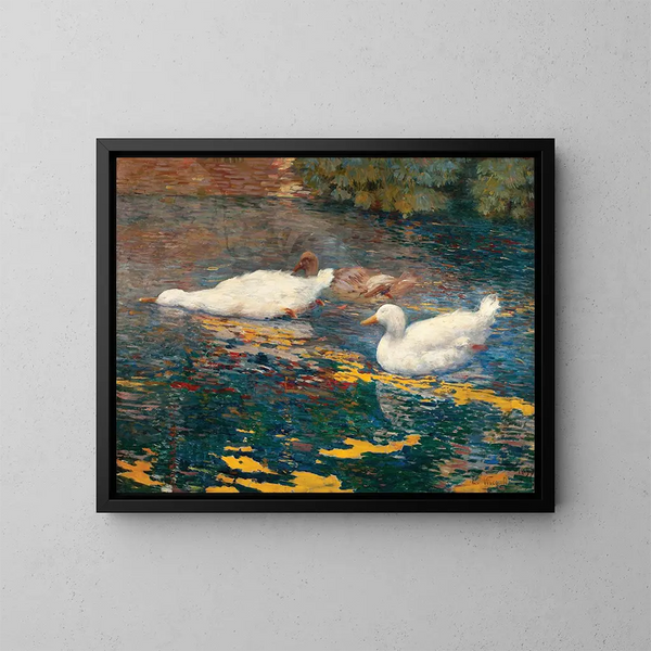 Canards sur le lac - Eliseu Visconti — framed artwork on a wall
