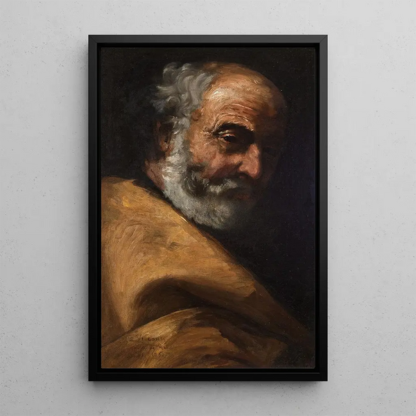 Portrait of an Elderly Man - Eliseu Visconti — framed artwork on a wall
