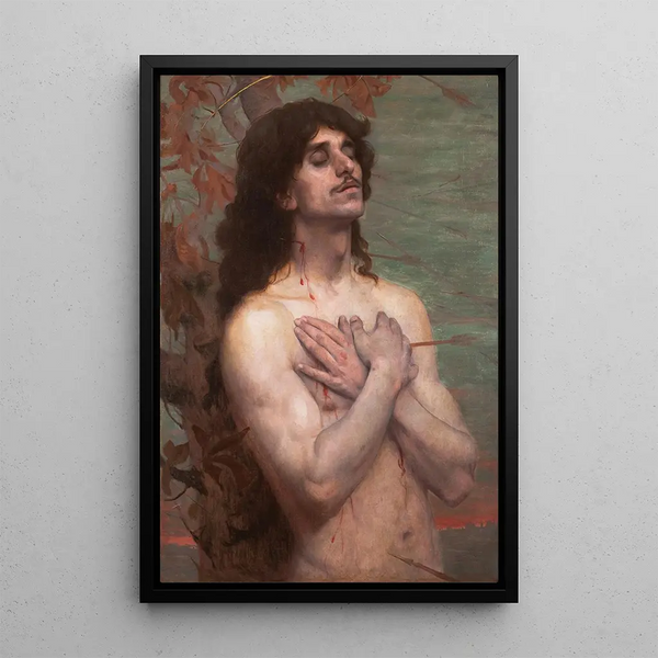 Saint Sebastian, study for Reward of Saint Sebastian - Eliseu Visconti — framed artwork on a wall
