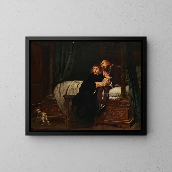 The Prince of Wales Edward and the Duke of York Richard in the Tower of London - Elizabeth Jane Gardner Bouguereau — framed artwork on a wall
