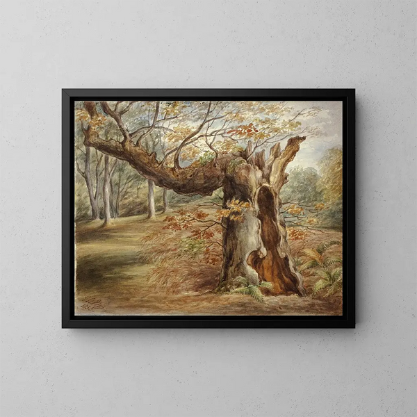Tree in Decomposition - Elizabeth Murray — framed artwork on a wall