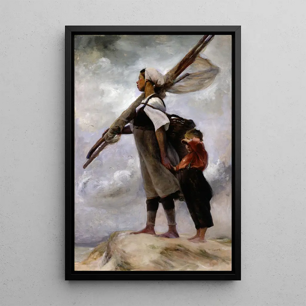 Young Fisherwoman of Picardy - Elizabeth Nourse — framed artwork on a wall