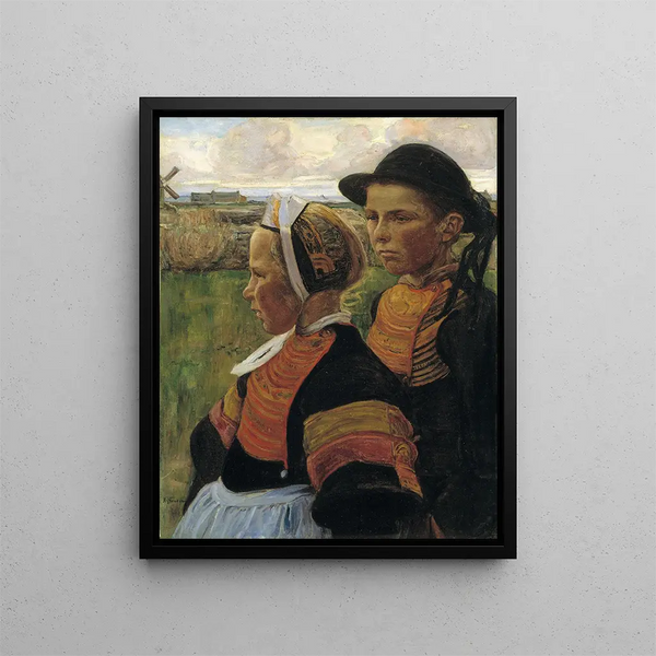 The Brother and Sister Penmarch - Elizabeth Nourse — framed artwork on a wall