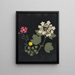 van een papier uitgesneden bloemenalbum pl. 03 - Ellen W. — ingelijst kunstwerk aan de muur