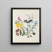 W bloemenalbum in papier gesneden schilderij pl. 09 - Ellen W. — ingelijst kunstwerk aan de muur