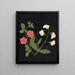 W: Kunstdruk van een bloemenalbum in papier gesneden Pl19 - Ellen W. — ingelijst kunstwerk aan de muur