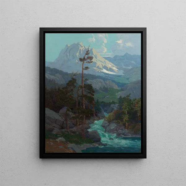 Ruissellement de la Sierra - Elmer Wachtel — framed artwork on a wall