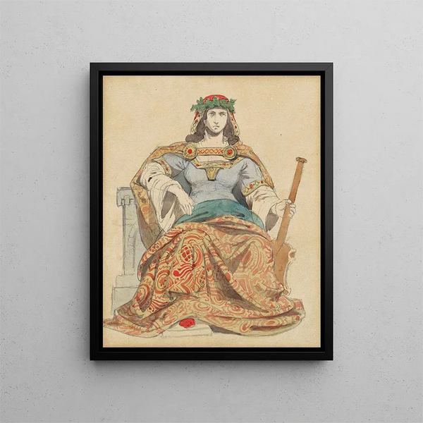 Feminine Deity Painting - Emanuel Gottlieb Leutze — framed artwork on a wall