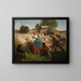 Madame Schuyler die haar tarwevelden verbrandt bij de naderende Britten - Emanuel Gottlieb Leutze — ingelijst kunstwerk aan de muur
