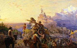 Emanuel Gottlieb Leutze - Westward the Course of Empire Takes Its Way mural study US Capitol.webp