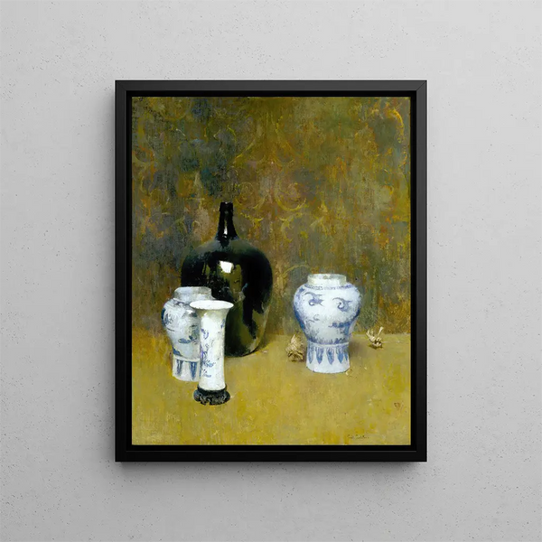 Oriental Jars Painting - Emil Carlsen — framed artwork on a wall