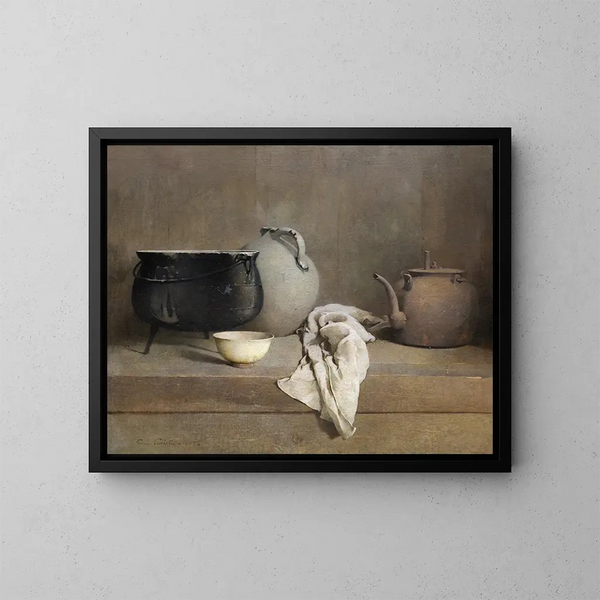 Étude en gris - Emil Carlsen — framed artwork on a wall