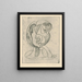 Head - Emil Filla — framed artwork on a wall