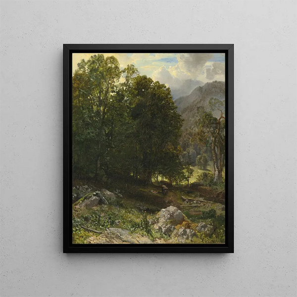 Ramsau Painting - Emil Jakob Schindler — framed artwork on a wall